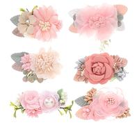 Holibanna 6 Pezzi Di Fiocchi Forma Di Fiore Fermagli A Coccodrillo Per Bambine Accessori Ragazzo Ragazza