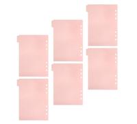 Holibanna 6 Pezzi Divisori per Indici Rosa in Pp per Quaderni ad Anelli Linguette Scrivibili e Design Creativo per Organizzare Documenti e Ricerche