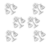 Holibanna 6 Pezzi Spilla a Scaglie Di Metallo Spilla Della Legge Stumetta Di Giacca in Metallo Spille Con Scaglie Di Bilancia Silver