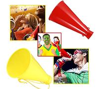 Holibanna 6 Pezzi Tromba di Plastica Colorata, Corno di Incoraggiamento per Fan e Festa, Altoparlante Giocattolo Sicuro e Leggero per Animazione Sportiva e Attività Colore Casuale