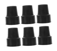 Holibanna 6pezzi Gommini Antiscivolo Per Stampelle Punte in Gomma Di Ricambio Per Bastone Da Passeggio Copertura Ispessita Per Punta Del Bastone Manicotto Per Piedi Delle Stampelle Parte Del