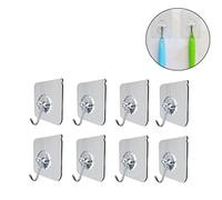 Holibanna 8 pezzi Ganci Adesivi Impermeabili per Adesivi Trasparenti per Cucina e Bagno Facile Installazione Forature Design Invisibile e Resistente Adatti per Uso