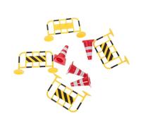 Holibanna 8 Pezzi Miniatura Barricate Stradali Coni Giocattolo Blocchi Stradali Recinzione Scena