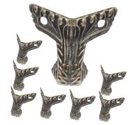 Holibanna 8 Pezzi Piedini in metallo stile antico protezione striscia presa rimovibile fermaporta portagioie gambe della cassa in legno decorativo piedini per mobili antichi Lega di zinco