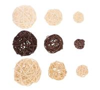 Holibanna 9 Palline Rotonde in Rattan Decorative Sfere in Vimini per Riempire Vasi Ornamenti da Appendere per Eventi