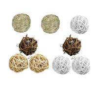 Holibanna 9 Pezzi Palline Decorative Rattan Intrecciate Decorazioni Appese e Fotografia Accessori Creativi per Romantiche e Festive
