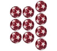 Holibanna Accessori per Calcio Balilla 10 Pezzi Mini Palloni da Calcio in Plastica 31mm Sostitutivi per Gioco da Tavolo Calciobalilla Professionali Rosso Scuro e Bianco per Giocatori