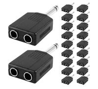 Holibanna Adattatore per cuffie stereo da 20 pezzi: presa stereo jack da 6,5 mm maschio a spina jack da 6,5 mm femmina per cavo Aux, altoparlante, cuffie, amplificatore