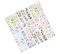 Holibanna Adesivi Washi per Scrapbooking 60 Fogli Colorati 10 Set Motivi Stampati per Album Fai da Te Diario Studenti Decorazione Calendari e Progetti Creativi