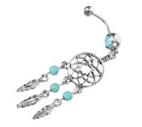 Holibanna Anello Ombrello Decorativo Per Ombelico Con Cattura Sogni Piercing Per Donne e Ragazze Accessorio Estivo Per Feste e Spiagge Design Elegante e Leggero Inossidabile e Resistente