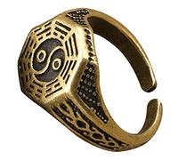 Holibanna Anello Tai Chi gli uomini suonano il anello feng shui Anello unisex yin anelli per il pollice per le donne anelli di gioielleria anello cinese gioielli cinesi ottone