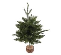 Holibanna Artificiale da Tavolo Decorazione Natalizia con Base in Legno Albero Pino per e Festa Centrotavola Natalizio Compatto