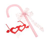 Holibanna Bastone con Nodo Halloween e Occhiali Cuore con Freccia Accessori Leggeri e Resistenti per Feste di Carnevale, Festa degli Innamorati e Cosplay