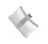 Holibanna Borsa Da Elegante Donna Con Fatti Mano Pochette Banquet Classica Forma Di Cuscino Argento Per Cerimonia e Cocktail