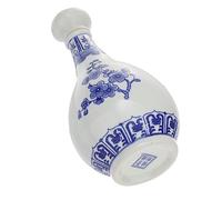 Holibanna Bottiglia Vino in Porcellana Blu e Bianca Portabottiglie Sigillante Barattolo Liquore in Bottiglia Per Conservazione Del Vino Vintage