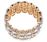 Holibanna Bracciale Donna Elastico Elegante con Cristalli Bracciali Moda per Sposa e Cerimonie Bracciale Rigido da Donna Chic per Festa e Matrimonio