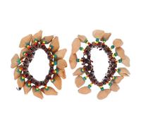 Holibanna Braccialetti a Mano Campanelli a Forma di Guscio di Noce, Set da 2 Pezzi, Strumento Giocattolo per Percussione Africana, Accessorio Decorativo Creativo per Donne