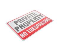 Holibanna Cartello Proprietà Privata in Alluminio Rosso Riflettente Cautela per Aree Private Facile Montaggio su Recinzioni e Cancelli
