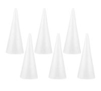 Holibanna - Centrotavola in polistirolo espanso, a forma di cono bianco, per albero di Natale, 6 pezzi