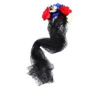 Holibanna Cerchietto Da Halloween Con Fiori e Teschi Accessorio Per La Festa Dei Morti e Celebrazioni Adatto Per Tutte Le Età Comfort e Stile Per Costume e Masquerade