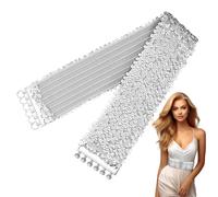 Holibanna Cintura da Donna Elastica Larga con Paillettes Argento Accessorio Elegante per Vestiti Comfort e Resistenza per Uso Prolungato