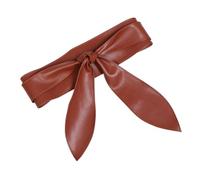 Holibanna Cintura Larga in Pu Marrone Fiocco Elegante e Versatile per Donna, Cintura Vita Creativa per Abiti e Cappotti in Varie Occasioni, Valorizza la Figura Femminile