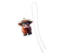 Holibanna ciondolo mucca dei cartoni animati sospeso decorazione divertente decorazioni ornamento acrilico delle mucche dell'altopiano mucca appesa dell'altopiano