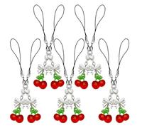 Holibanna Ciondolo per Telefono a Forma di Fiocco con Catena Ciliegia, Set da 10 Pezzi, Decorazione Pendente per Cellulare con Cordino Intrecciato, Accessorio Elegante per Ragazze e Donne