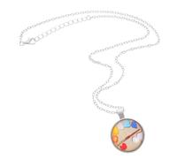 Holibanna Collana con Ciondolo Tavolozza e Vetro per Studenti Darte Accessorio Versatile per Ogni Occasione Design Chic e Resistente