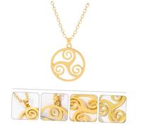 Holibanna Collana Pendente Circolare Lega Design Hollow Clavicle Per Donne Gioiello Elegante Per Feste Compleanni e Occasioni Speciali