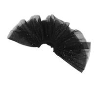 Holibanna Collare Con Volant Glitterato in Tulle Nero, Collare Da Clown Per Halloween, Girocollo Vintage Rinascimentale, Collare in Rete Retrò Per Spettacoli Sul Palco