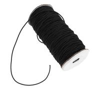 Holibanna Cordoncino Elastico Rotondo Intrecciato Nero Alta Elasticità per Cucito Abbigliamento Pantaloni e Finiture Professionali YD Rotolo per Progetti Sartoriali Manuali e Macchina