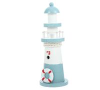 Holibanna Decorazione del Faro in Legno Stile Mediterraneo Ornamento Nautico Piccolo da Tavolo Idee per Amanti della Spiaggia