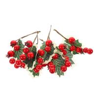 Holibanna Decorazione Natale Bacche Finte Steli Artificiali Ornamento Vaso di Natale Pianta Simulazione Decorazioni Casa Centrotavola Feste