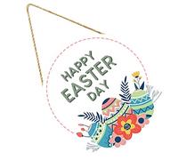 Holibanna Decorazione Primaverile A Forma di Cartello in Legno per Uova Targa Rustica per Pasqua Decorazione Pasquale per Porte E Pareti