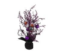 Holibanna Decorazione Spettrale per Halloween Albero Realistico con Zucca e Scheletro per Feste Halloween e Scene Terrificanti