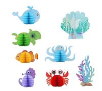 Holibanna Decorazioni per Feste Tema di 8 Resistenti Sbiadimento Stili Multipli Perfette per Feste di Compleanno e Party a Tema Mare Stili Multipli
