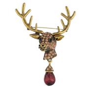 Holibanna Deer Brooch Vintage Metal Pin for Clothing Scarves Hats Unique Retro Design for Women Fashion Accessories