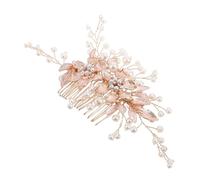 Holibanna Elegant Rhinestone Hair Comb with Imitation Luxurious Bridal Accessory for Weddings Comfortable and Distinctive Design for Brides and Bridesmaids