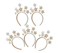 Holibanna Fasce per capelli a forma di stella lucente 5 pezzi in pelle PU per performance di danza e eventi festivi