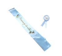 Holibanna Fascia Raso Blu con e Spilla Daddy To Be Accessori Eleganti per Feste e Cerimonie Decorazioni per Matrimonio e Comunione