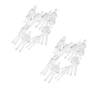 Holibanna Figure di Piccole Persone Gesti Diversi 50 Pezzi Bianche in Plastica 1:150 per Decorazione Casa Bambole e Scenari Architettonici