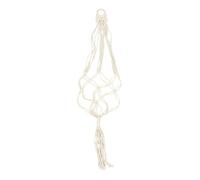 Holibanna Gancio da Parete per Ukulele e Portavasi in Macramè Bianco, Cotone e Lino, Decorazione per Piante e Strumenti Musicali, Design Intrecciato Manuale