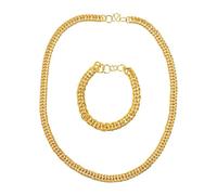 Holibanna Gioielli Decorativi Maschili Collana Punk Braccialetto Dorato Hip-hop Street Style Ragazzo Esagera Per Marito Fidanzato Compleanno Natale Matrimonio Ringraziamento Anniversario