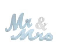 Holibanna Insegne Rustiche in Legno Mr e Mrs per Tavolo Matrimonio e Anniversario, Lettere Grandi per Decorazione Centrotavola e Celebrazione Nozze Intime