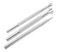 Holibanna Kit per Stampaggio in Pelle da 3 Pezzi Goffratura Timbro Personalizzato Creazione di Numeri Punzonatura Incisione Incisione con Manico in Metallo Argentato