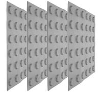 Holibanna Mattoni Ciechi Multifunzionali in Gomma PVC 30X30 CM 4 Pezzi per Marciapiedi e Vialetti da Giardino per Ipovedenti e Percorsi Esterni