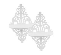 Holibanna Mensola Sospesa Intagliata Bianca Mensole Da Parete Decorative Organizer Rettò Per Bagno E Soggiorno Portafiori Da Parete Funzionale Arredamento Boho Moderno