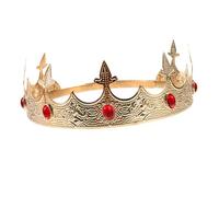Holibanna Metal Headpiece for Men Vintage King for Prince Costume Parties Carnivals with Gems