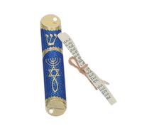 Holibanna Mezuzah Ebraica in Metallo con Pergamena Mezuzah Decorativa Design retrò e Religioso per Ebrei e Cattolici